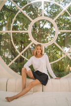 Barbados Resort Short Linen | Black
