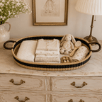 Baby Changing Basket - Natural + Black - MY ISLAND COLLECTIVE