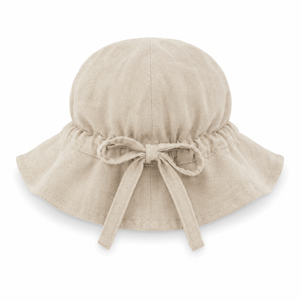 Bambino Baby Sun Hat - Unisex - Natural Linen - MY ISLAND COLLECTIVE