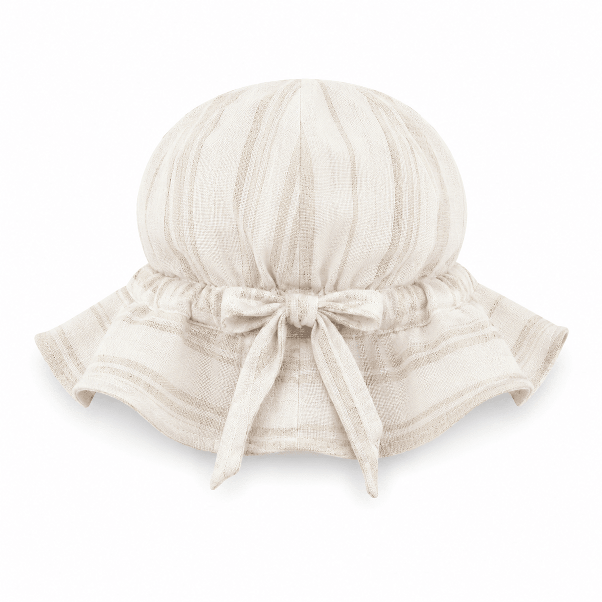 Bambino Baby Sun Hat - Unisex - Natural Stripe - MY ISLAND COLLECTIVE