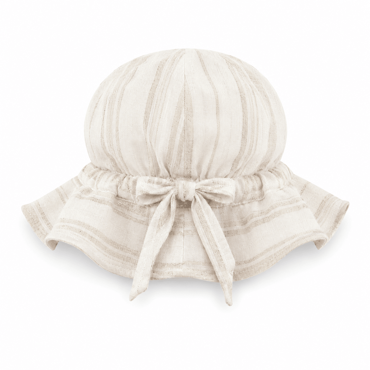 Bambino Baby Sun Hat - Unisex - Natural Stripe - MY ISLAND COLLECTIVE