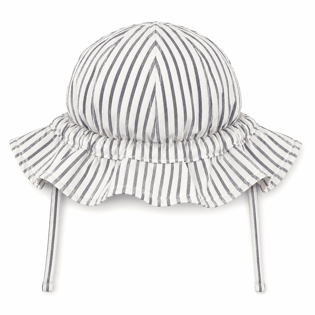 Bambino Baby Sun Hat - Unisex - Navy Stripe - MY ISLAND COLLECTIVE