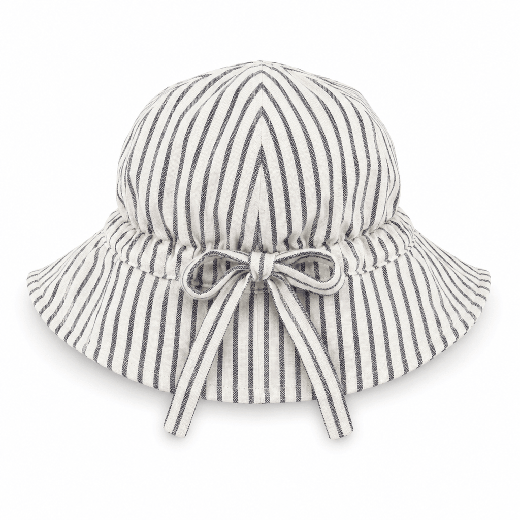Bambino Baby Sun Hat - Unisex - Navy Stripe - MY ISLAND COLLECTIVE