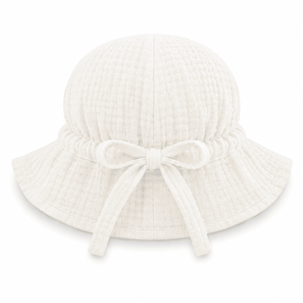 Bambino Baby Sun Hat - Unisex - White - MY ISLAND COLLECTIVE