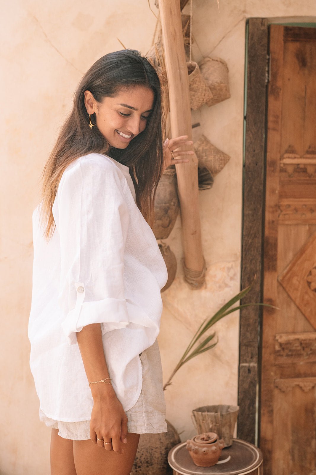 Barbados Resort Short Linen | Natural - MY ISLAND COLLECTIVE