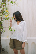 Barbados Resort Short Linen | Olive - MY ISLAND COLLECTIVE