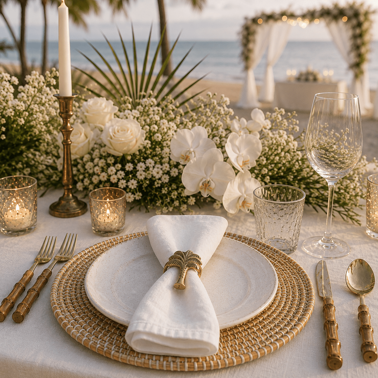 Brass Napkin Ring | Palm Tree - MY ISLAND COLLECTIVE
