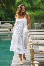 Corfu Tiered Midi Dress - MY ISLAND COLLECTIVE