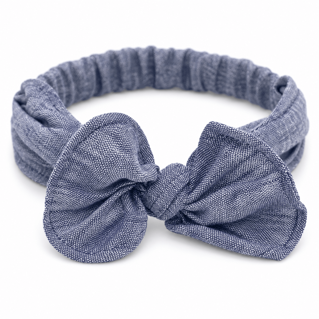 Girls Headband - Blue Linen - MY ISLAND COLLECTIVE