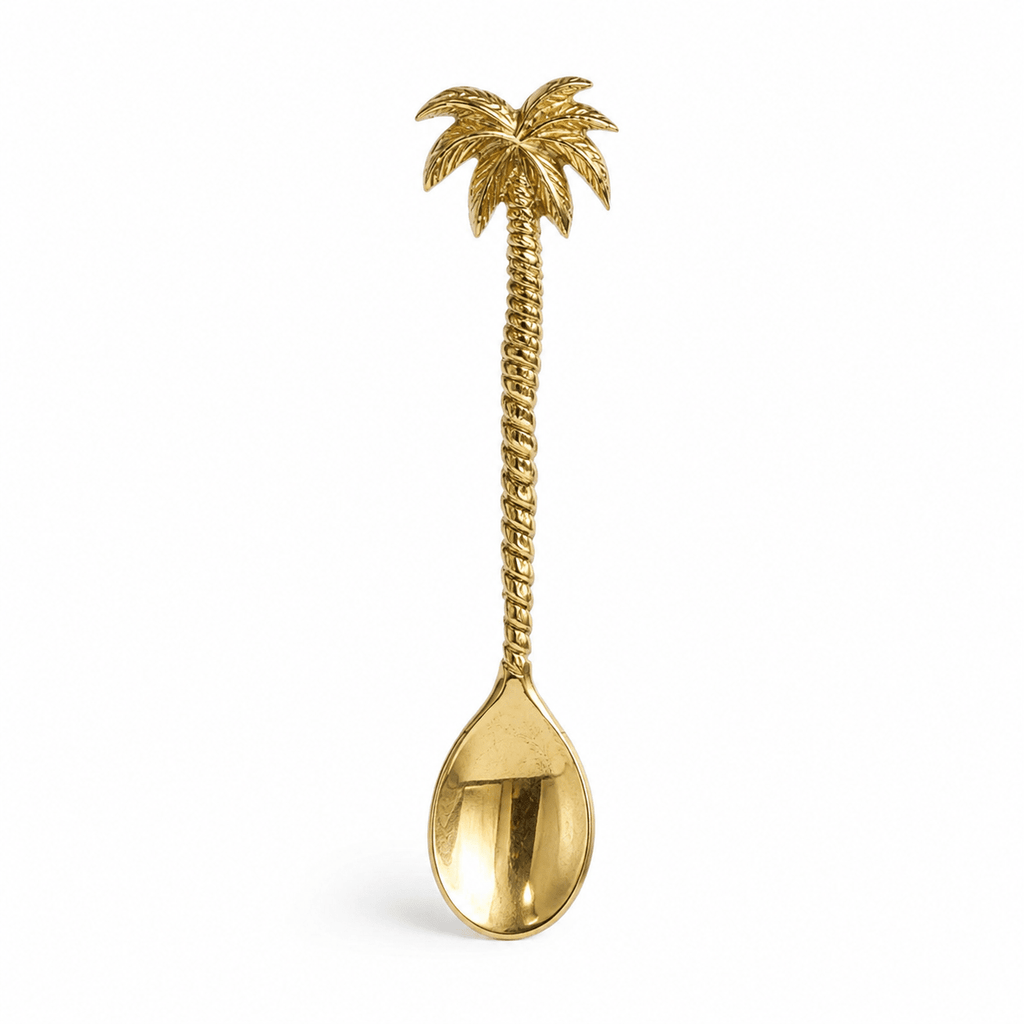 Gold Brass Palm Tree | Tea Spoon - MY ISLAND COLLECTIVE