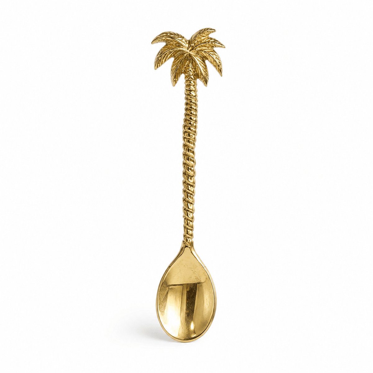 Gold Brass Palm Tree | Tea Spoon - MY ISLAND COLLECTIVE