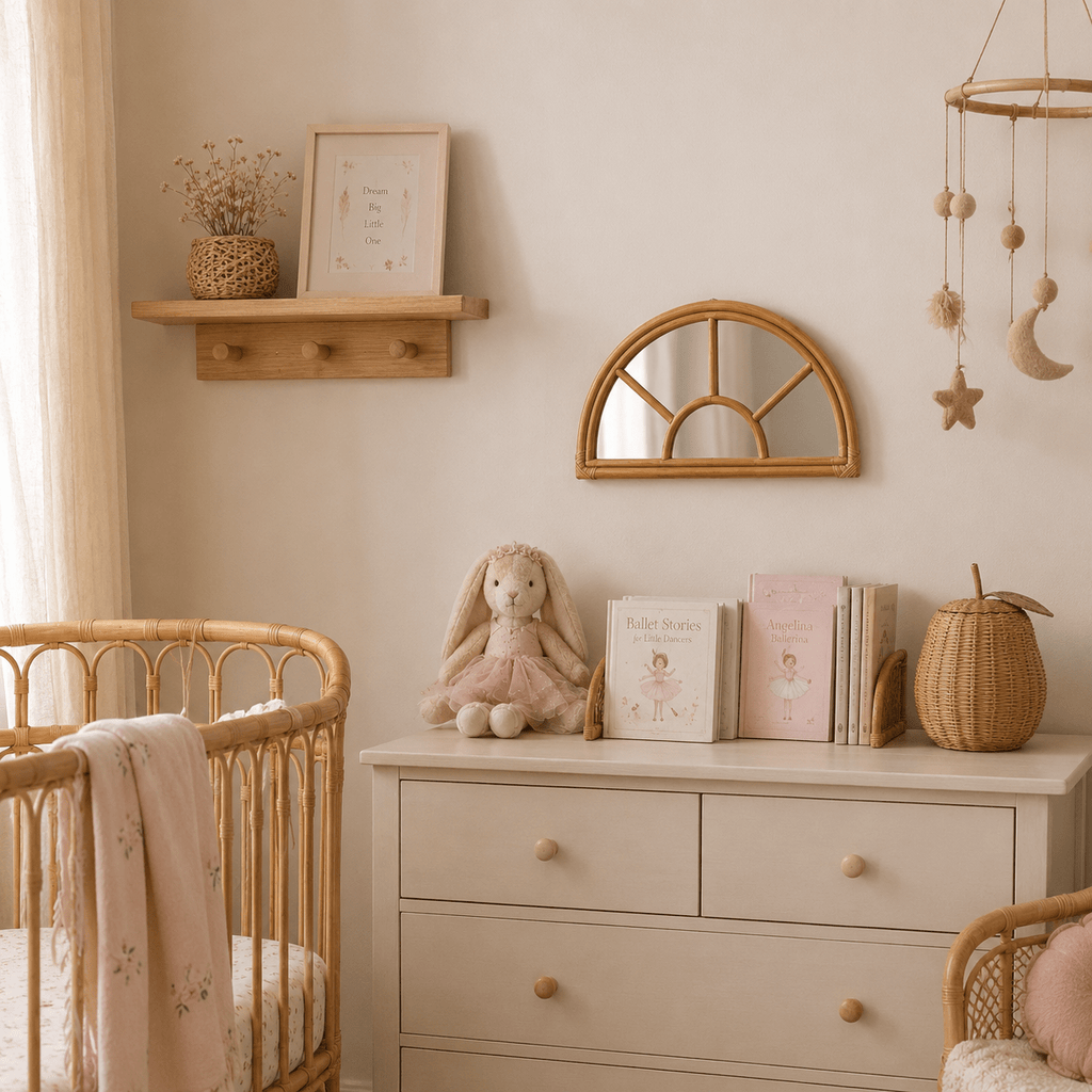 Half Circle Rattan Mirror - MY ISLAND COLLECTIVE