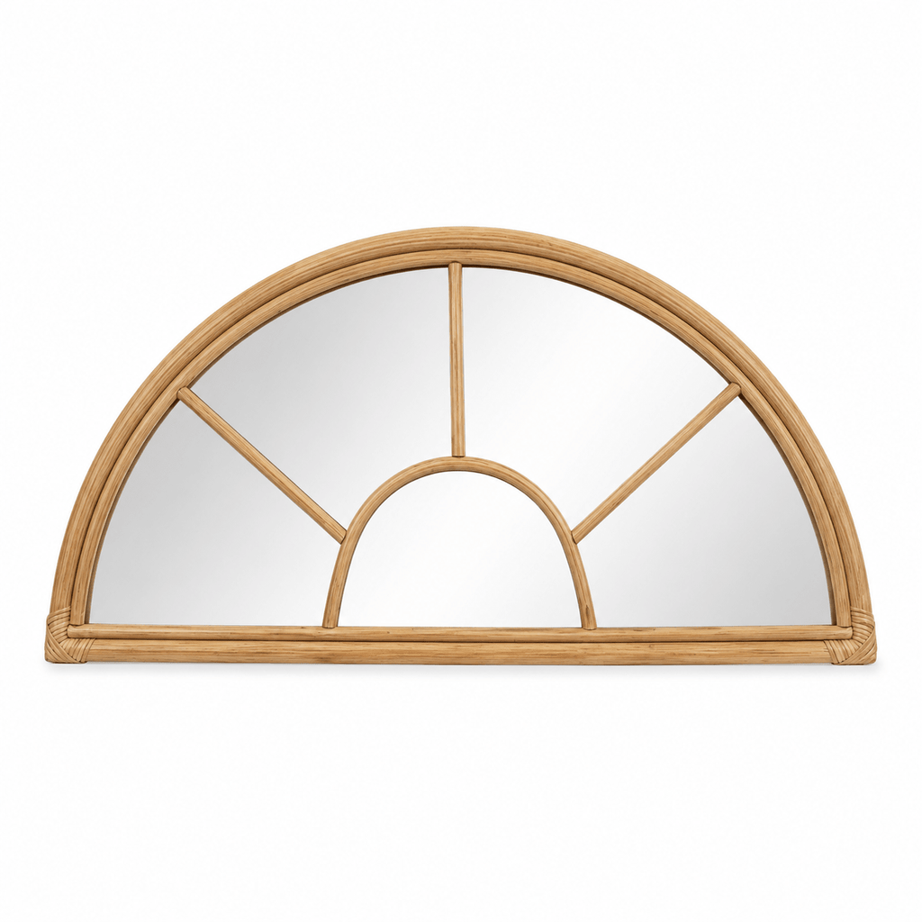 Half Circle Rattan Mirror - MY ISLAND COLLECTIVE