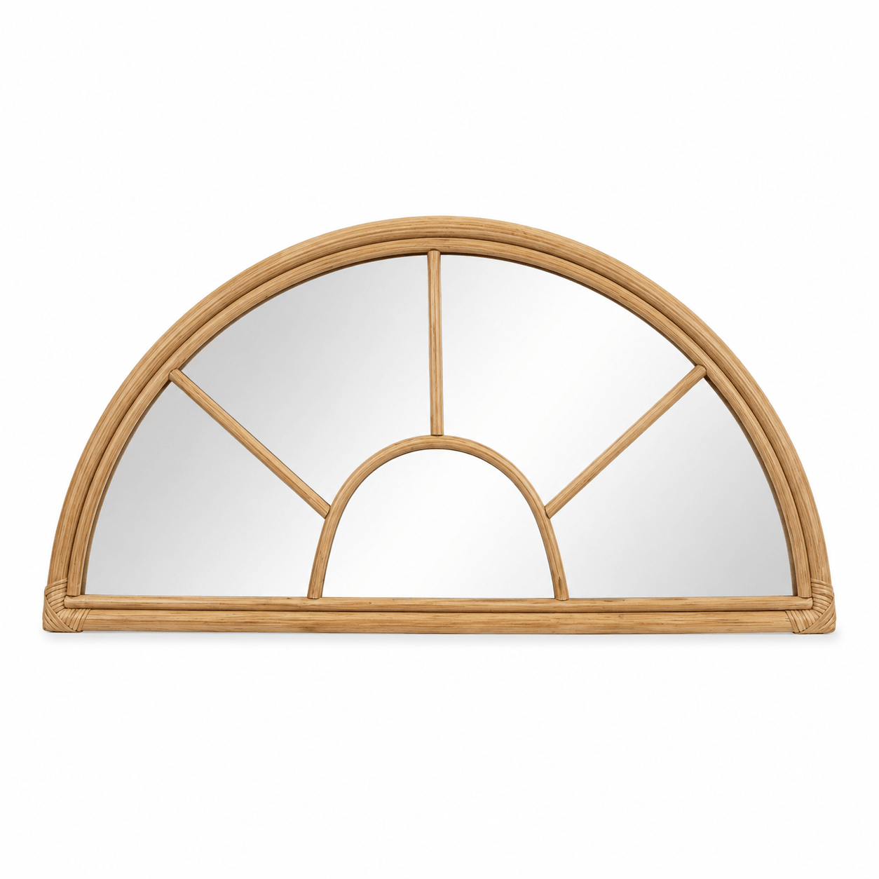 Half Circle Rattan Mirror - MY ISLAND COLLECTIVE