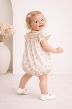 Handmade Smocked Baby Romper | Peony - MY ISLAND COLLECTIVE