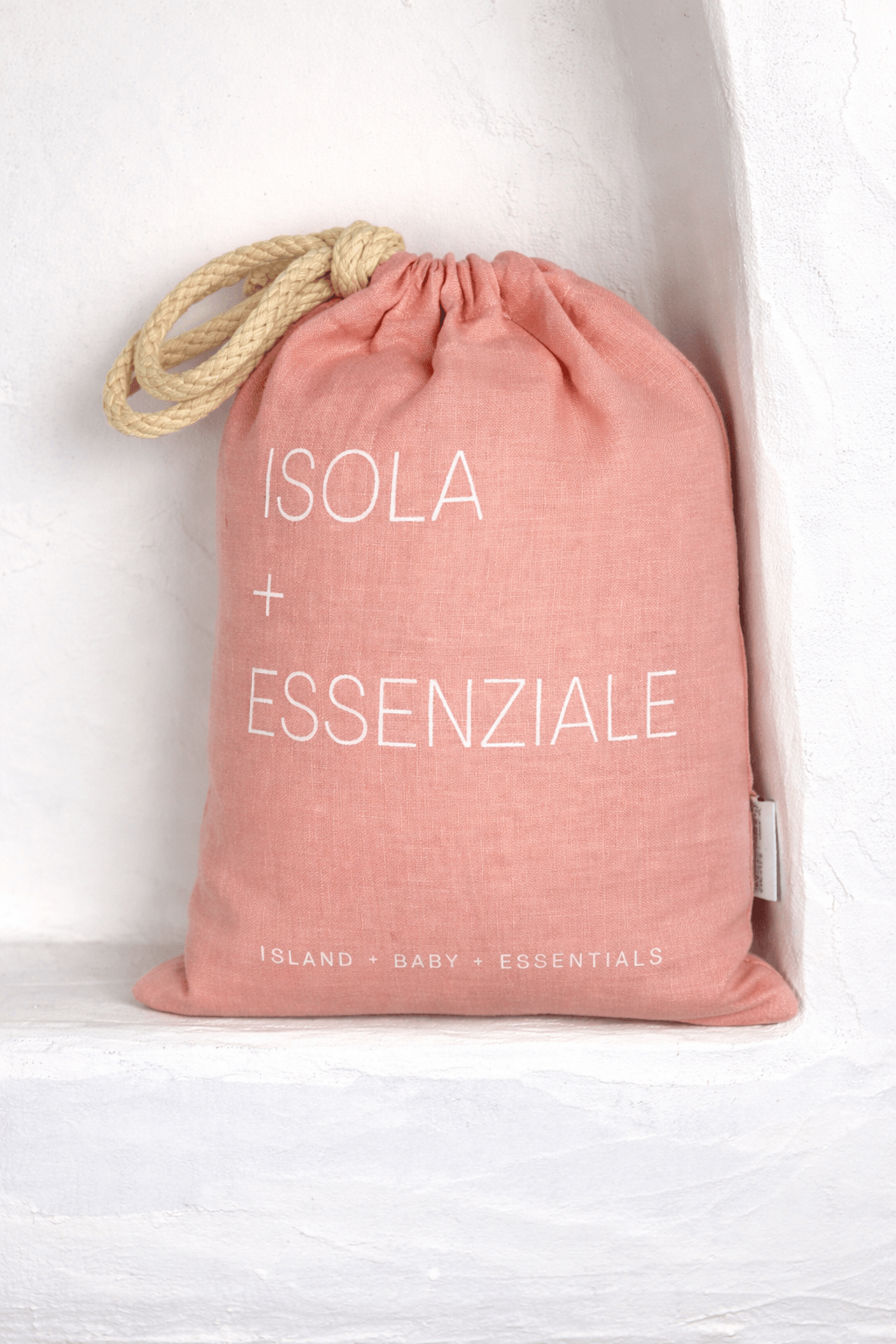 Isola French Flax Linen Fitted Cot Sheet | Blush - MY ISLAND COLLECTIVE