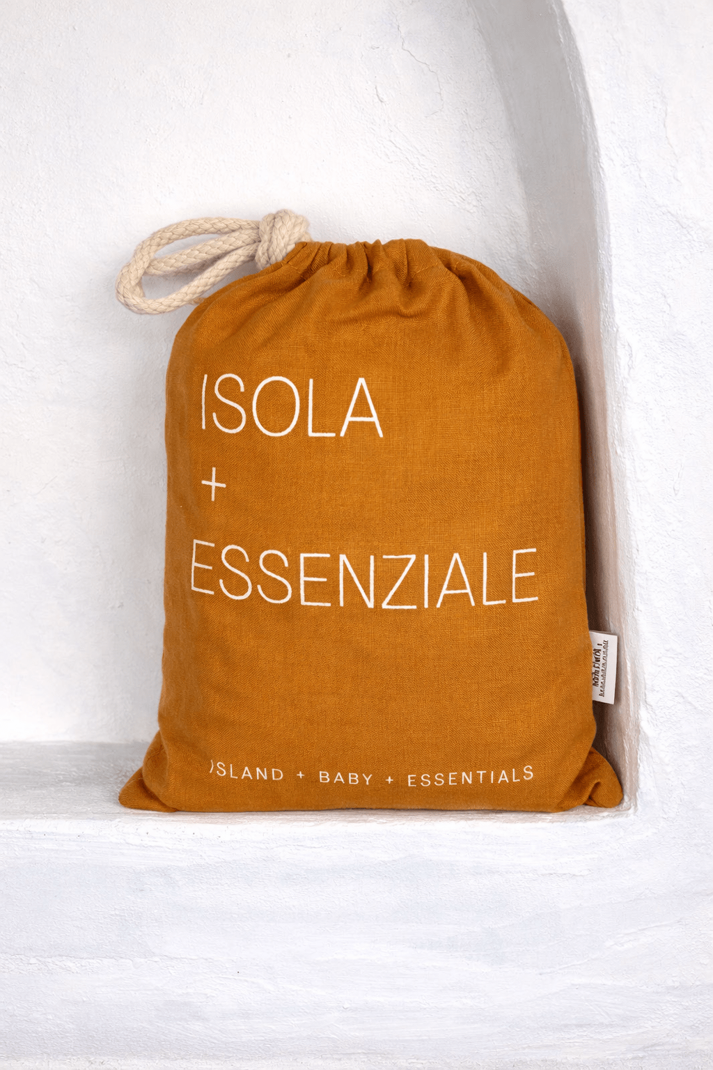 Isola French Flax Linen Fitted Cot Sheet | Mustard - MY ISLAND COLLECTIVE