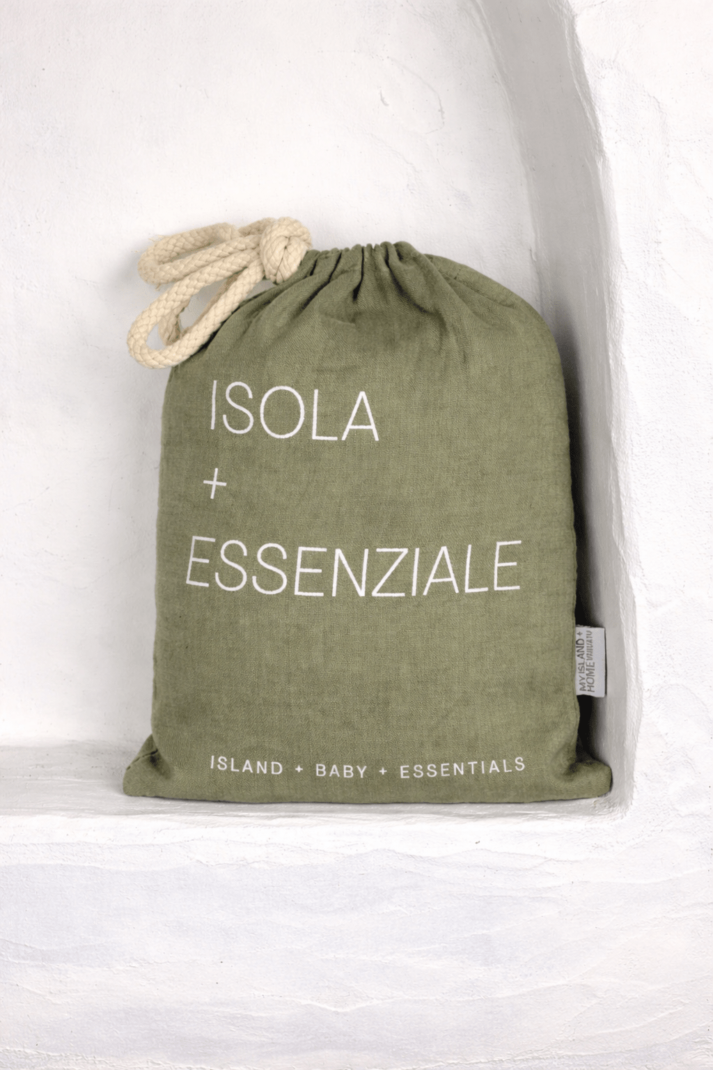 Isola French Flax Linen Fitted Cot Sheet | Olive - MY ISLAND COLLECTIVE
