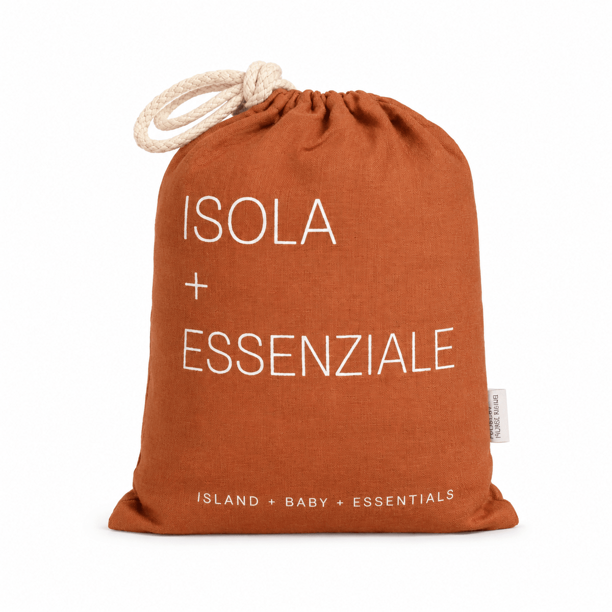Isola French Flax Linen Fitted Cot Sheet | Rust - MY ISLAND COLLECTIVE