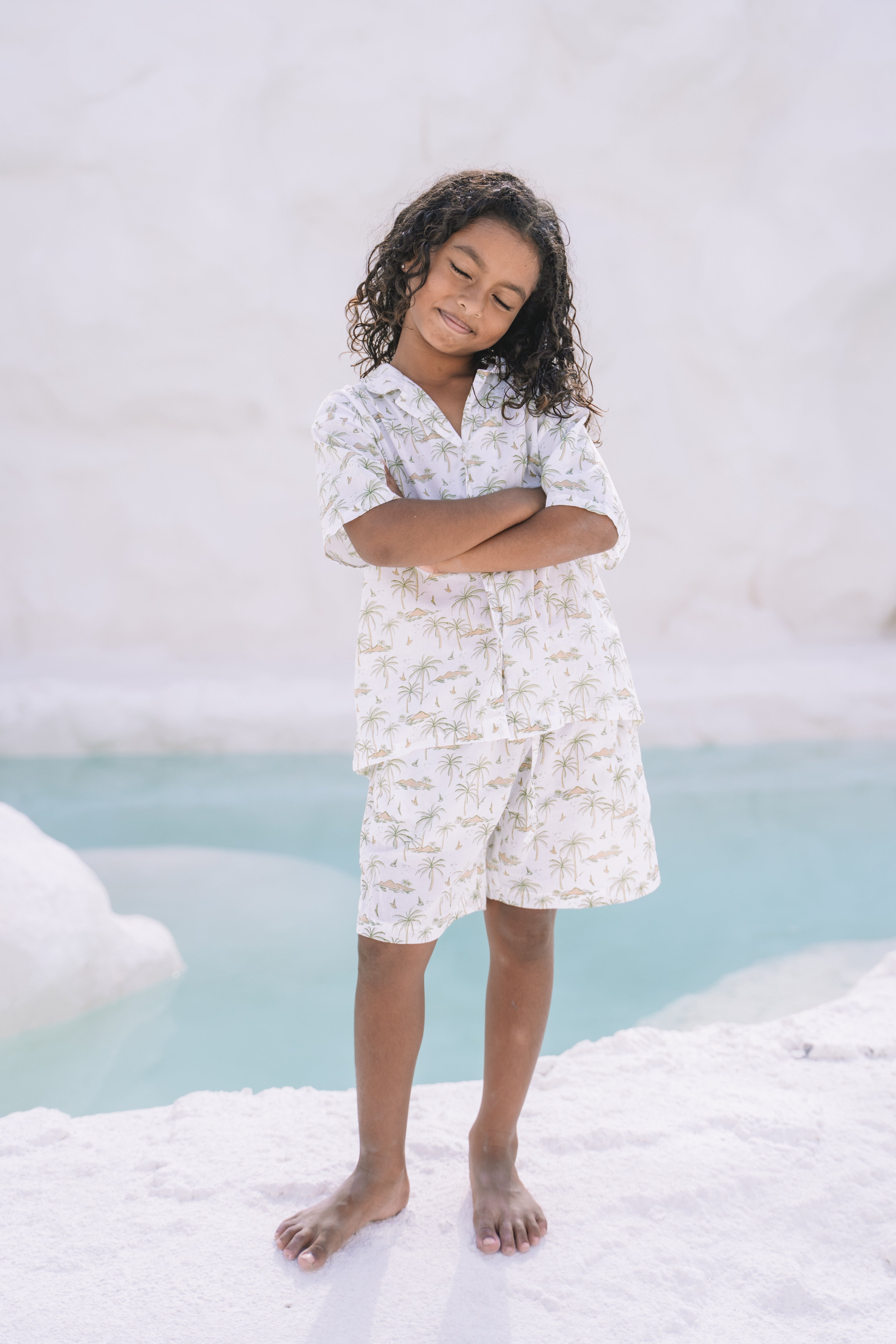KIDS SORRENTO PYJAMA LOUNGE SET | ISLANDER - MY ISLAND COLLECTIVE