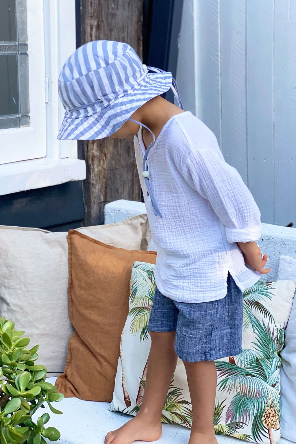 Matera Bucket Hat | Linen - MY ISLAND COLLECTIVE