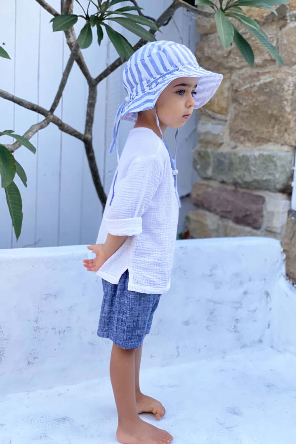 Matera Bucket Hat | Linen - MY ISLAND COLLECTIVE