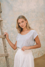 Milano Classic Linen Top | Charcoal Stripe - MY ISLAND COLLECTIVE