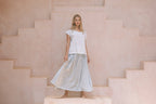 Milano Linen Skirt | Midi | Avalon Stripe - MY ISLAND COLLECTIVE