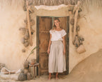 Milano Linen Skirt | Midi | Natural - MY ISLAND COLLECTIVE