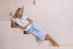 Milano Linen Skirt | Mini | Cornflower Blue - MY ISLAND COLLECTIVE