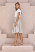 Milano Linen Skirt | Mini | Natural - MY ISLAND COLLECTIVE