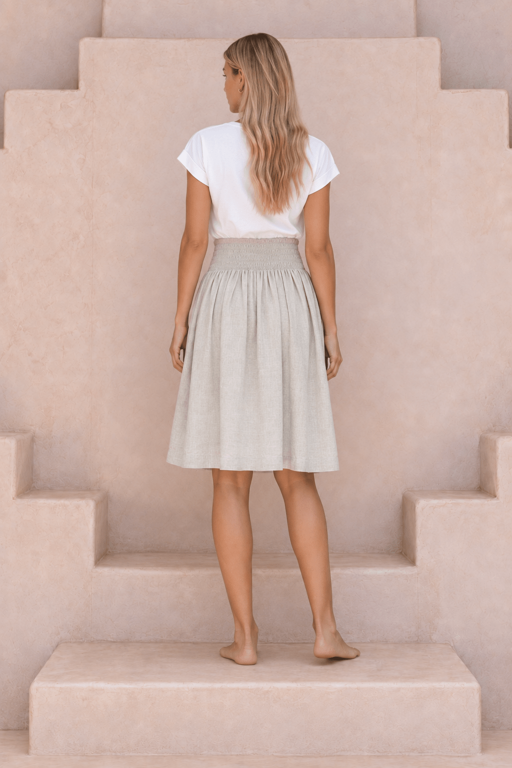 Milano Linen Skirt | Mini | Natural - MY ISLAND COLLECTIVE