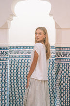 Milano Linen Skirt | Mini | Sicily Stripe - MY ISLAND COLLECTIVE
