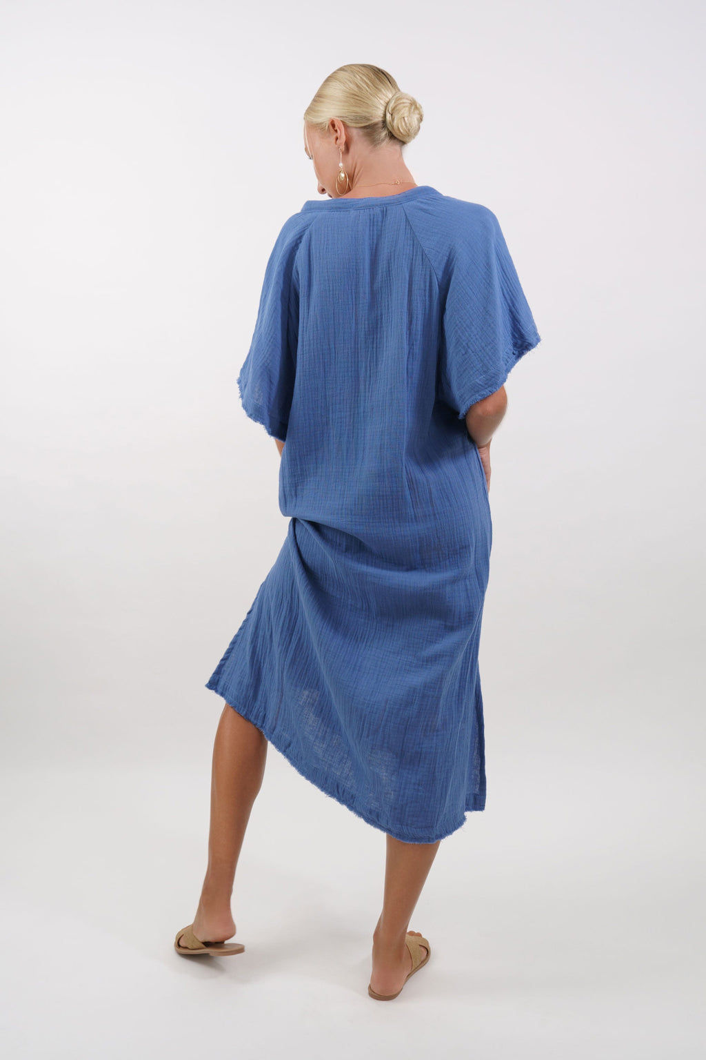 Milos Midi Kaftan Dress - MY ISLAND COLLECTIVE