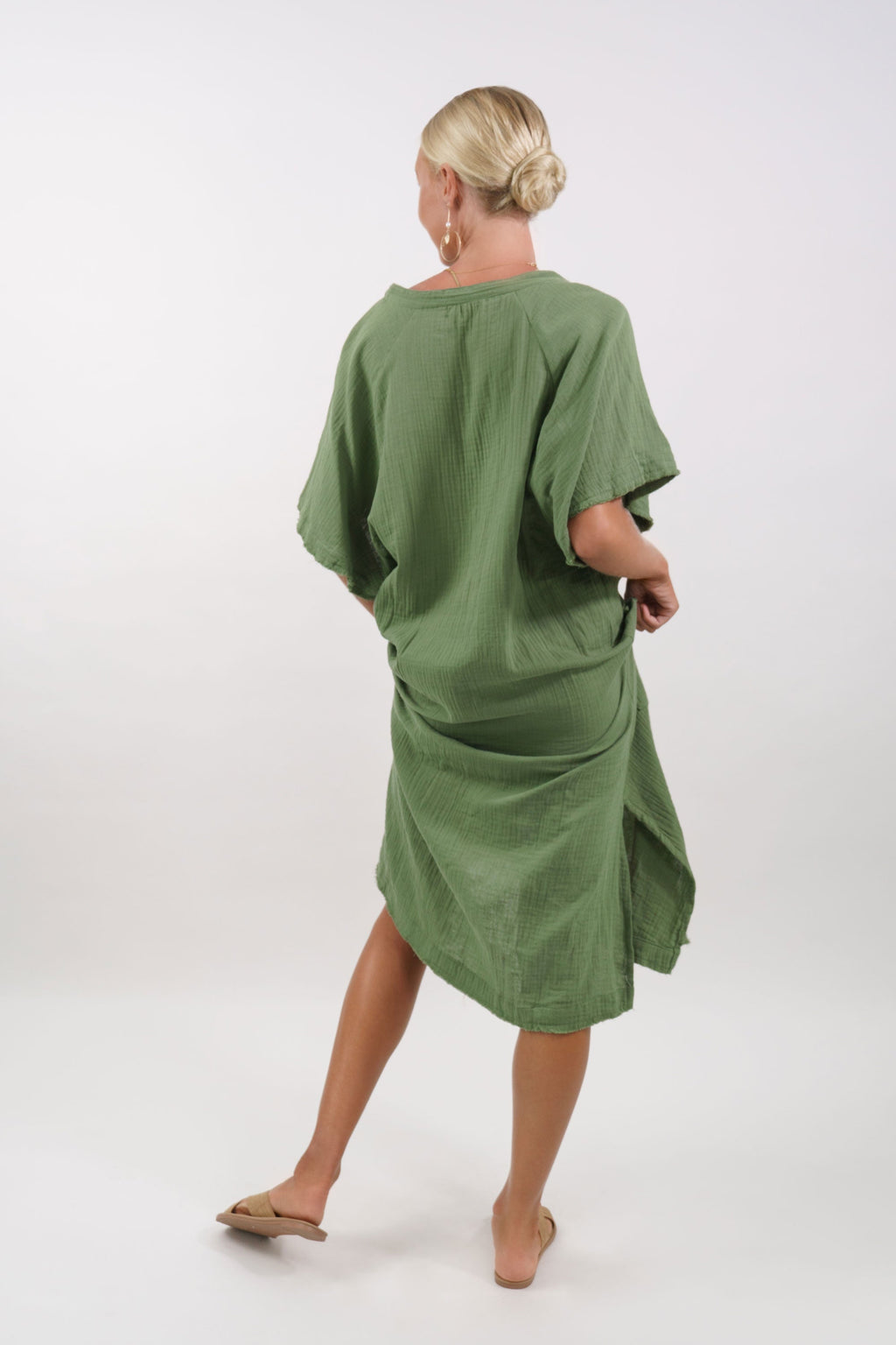 Milos Midi Kaftan Dress - MY ISLAND COLLECTIVE