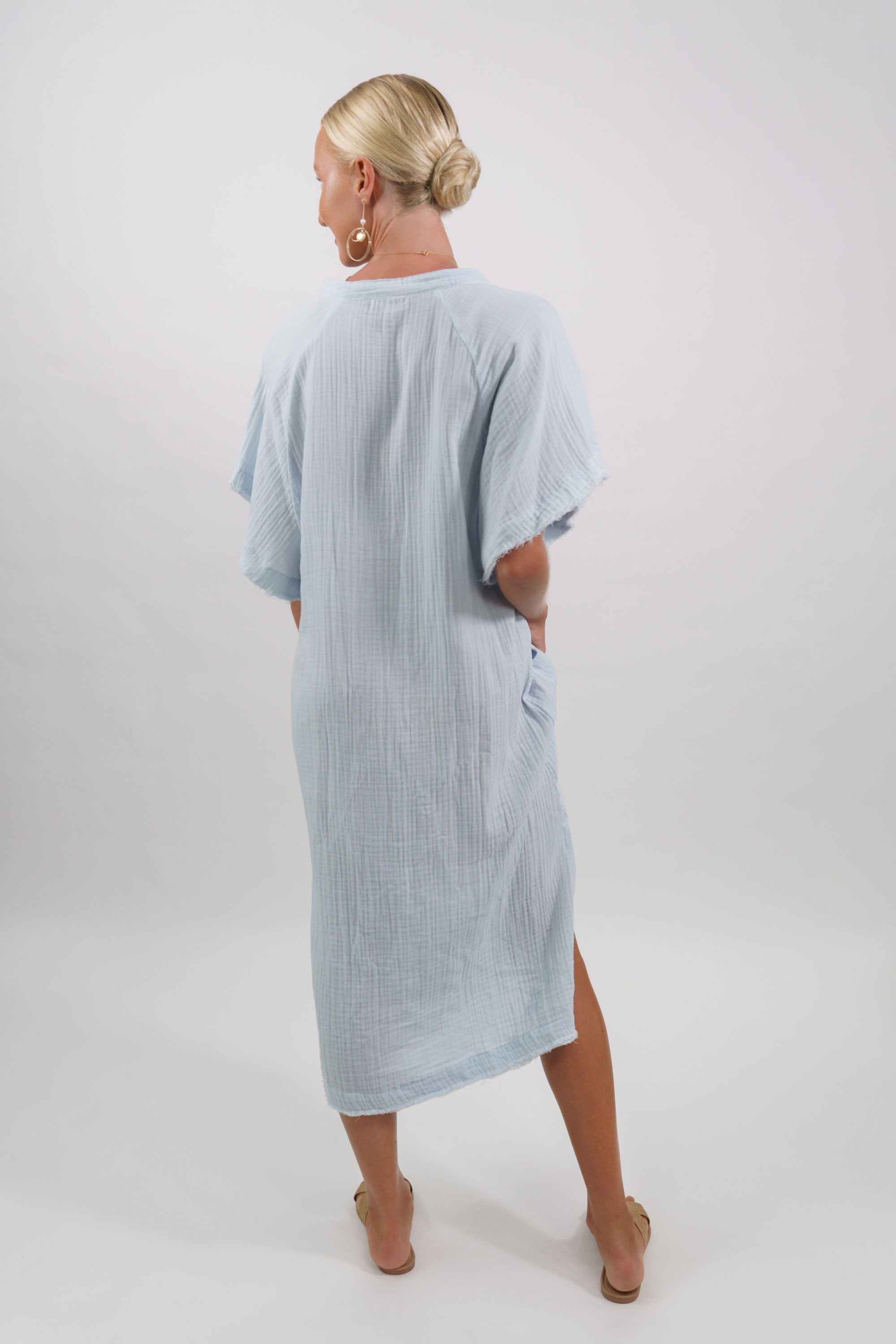Milos Midi Kaftan Dress - MY ISLAND COLLECTIVE