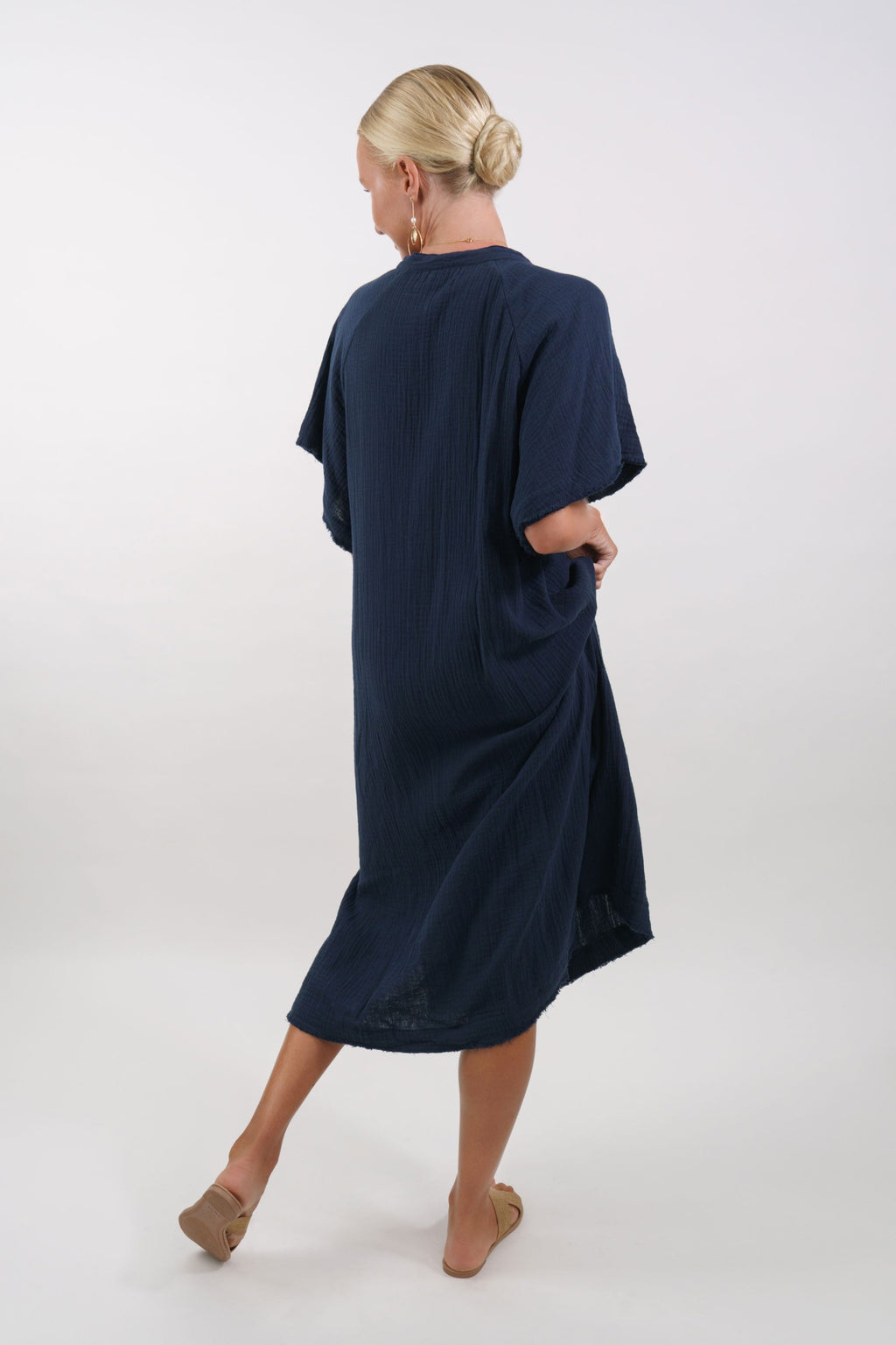 Milos Midi Kaftan Dress - MY ISLAND COLLECTIVE