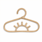 Mini Rattan Nursery Coat Hanger | Sun - MY ISLAND COLLECTIVE