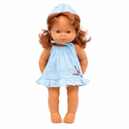 Miniland Doll Clothes | Audrey Dress & Bonnet 38cm - MY ISLAND COLLECTIVE