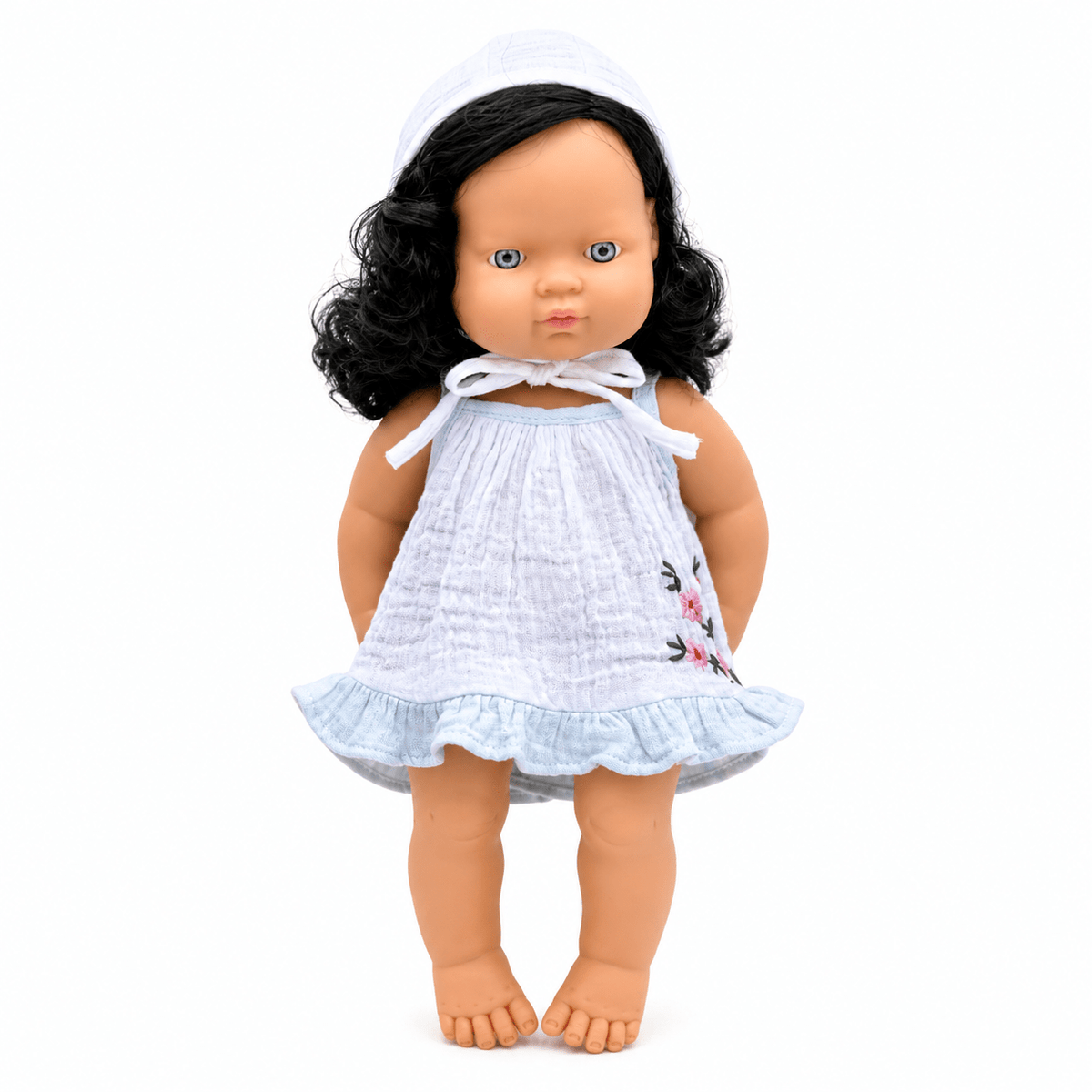 Miniland Doll Clothes | Audrey Dress & Bonnet 38cm - MY ISLAND COLLECTIVE