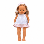 Miniland Doll Clothes | Audrey Dress & Bonnet 38cm - MY ISLAND COLLECTIVE