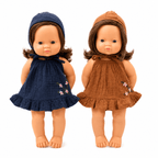 Miniland Doll Clothes | Audrey Dress & Bonnet 38cm - MY ISLAND COLLECTIVE