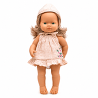 Miniland Doll Clothes | Audrey Dress & Bonnet 38cm - MY ISLAND COLLECTIVE