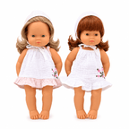 Miniland Doll Clothes | Audrey Dress & Bonnet 38cm - MY ISLAND COLLECTIVE
