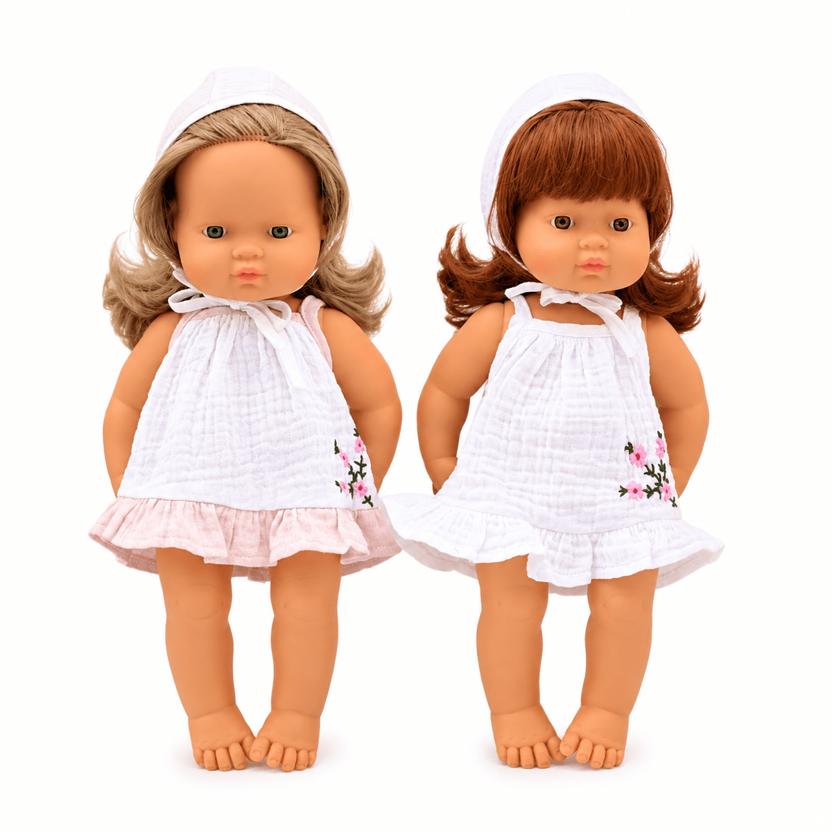 Miniland Doll Clothes | Audrey Dress & Bonnet 38cm - MY ISLAND COLLECTIVE