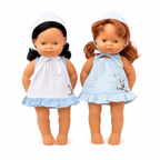 Miniland Doll Clothes | Audrey Dress & Bonnet 38cm - MY ISLAND COLLECTIVE