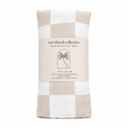 Organic Bamboo / Cotton Baby Wrap | Checkered | Almond - MY ISLAND COLLECTIVE
