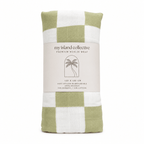 Organic Bamboo / Cotton Baby Wrap | Checkered | Apple - MY ISLAND COLLECTIVE