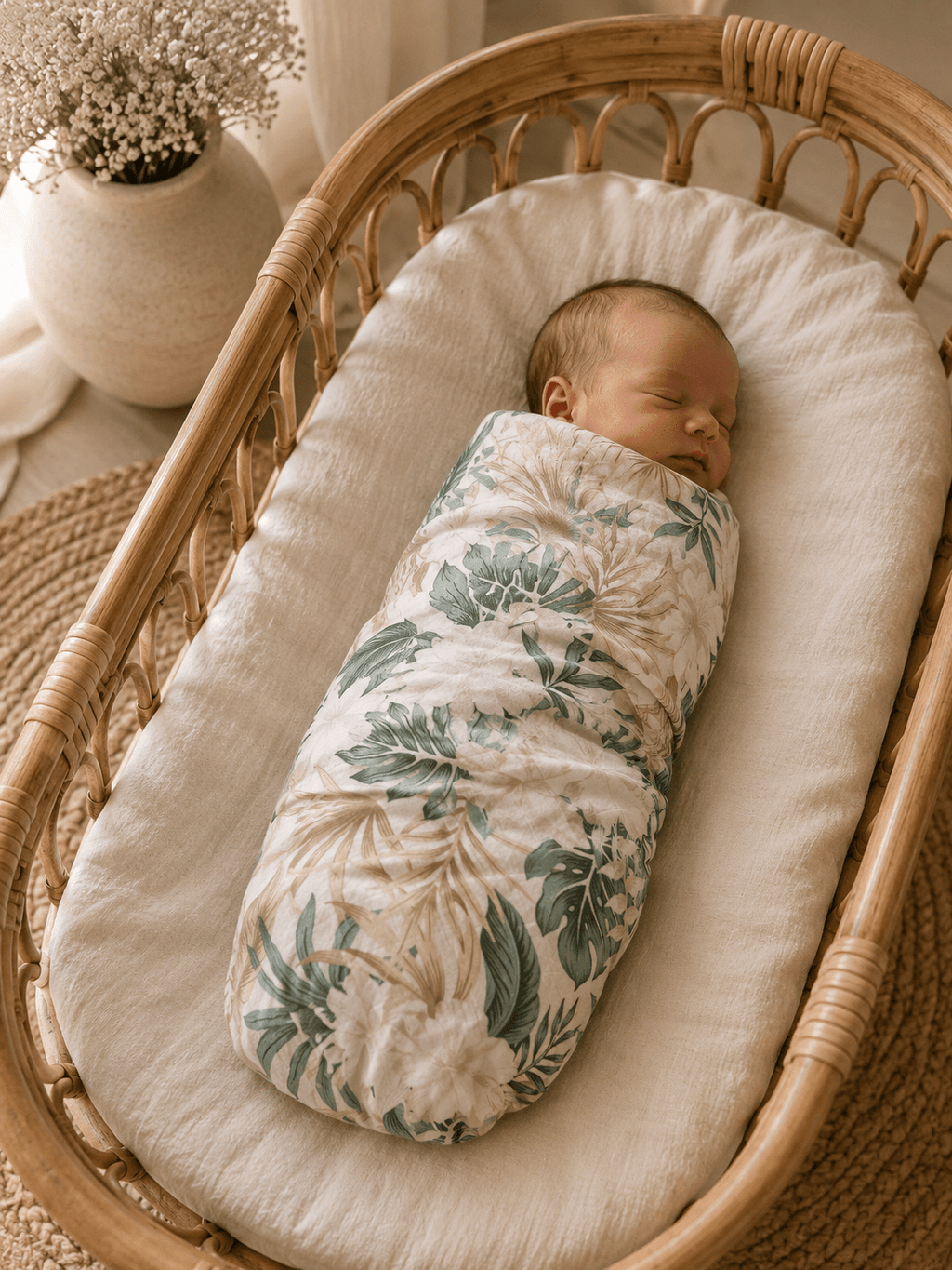 Organic Bamboo / Cotton Baby Wrap | Hibiscus - MY ISLAND COLLECTIVE