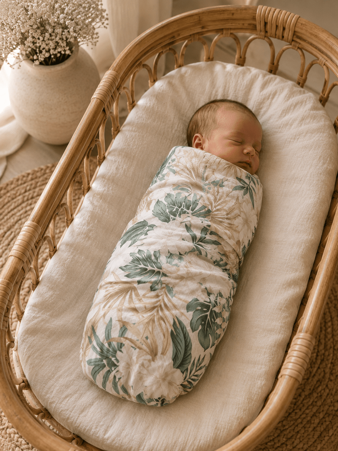 Organic Bamboo / Cotton Baby Wrap | Hibiscus - MY ISLAND COLLECTIVE